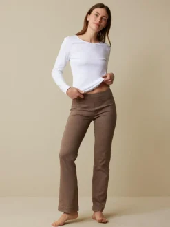 Jazzpant aus Bio Baumwolle, 62 walnuss melange, 38, GOTS