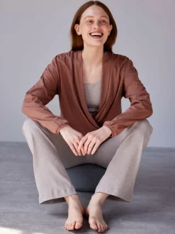 Jazzpant aus Bio Baumwolle, 62 walnuss melange, 38, GOTS