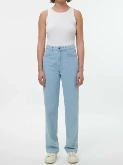 Jeans straight, 100 % Bio-Baumwolle, 34 light blue denim, 38, GOTS