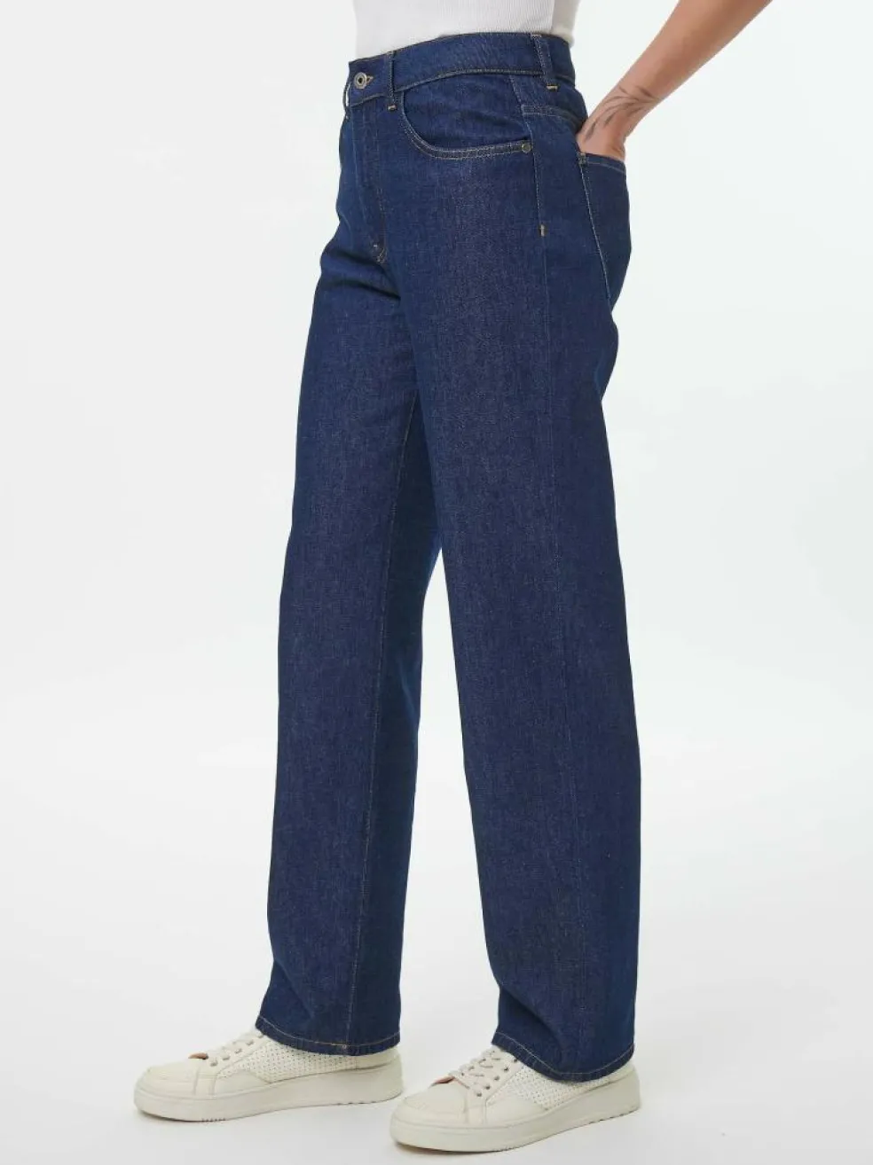 Jeans straight, 100 % Bio-Baumwolle, 36 dark denim, 36, GOTS