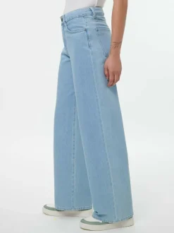 Jeans weites Bein, 100% Bio-Baumwolle, 34 light blue denim, 36, GOTS