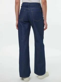 Jeans weites Bein, 100% Bio-Baumwolle, 36 dark denim, 36, GOTS