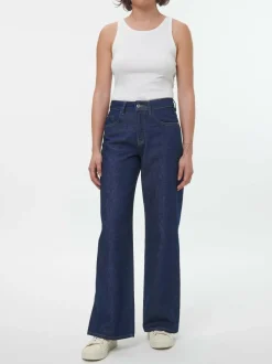 Jeans weites Bein, 100% Bio-Baumwolle, 36 dark denim, 38, GOTS