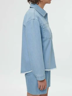 Jeansjacke aus Bio-Baumwolle, 34 light blue denim, 38, GOTS