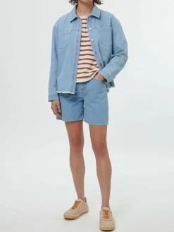 Jeansjacke aus Bio-Baumwolle, 34 light blue denim, 36, GOTS