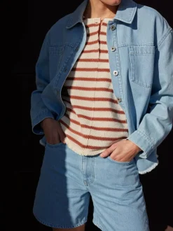 Jeansshorts aus Bio-Baumwolle, 34 light blue denim, 36, GOTS