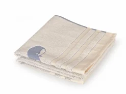 Kinder-Handtuch Wal, meerblau, 50 x 100 cm, 100 % Baumwolle, GOTS