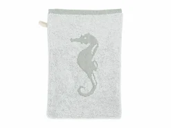 Kinder-Waschhandschuh Seepferdchen, meergrün, 17 x 24 cm, 100 % Baumwolle, GOTS