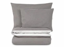 Kissenüberzug ALMIN, taupe, 80 x 80 cm, 100 % Baumwolle, Edelflanell, GOTS