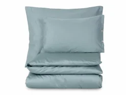 Kissenüberzug CARLA, rauchblau, 40 x 60 cm, 100 % Baumwolle, Satin, GOTS