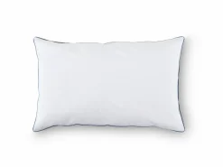 Kissenüberzug EDNA, weiss/ozean, 40 x 60 cm, 100 % Baumwolle, Perkal, GOTS