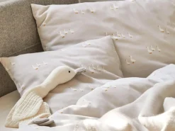 Kissenüberzug FREDERIK, sand, 40 x 40 cm, 100 % Baumwolle, Satin, GOTS