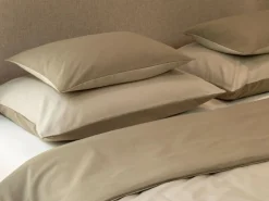 Kissenüberzug ILVA, oliv/salbei, 40 x 60 cm, 100 % Baumwolle, Flanell, GOTS