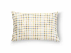 Kissenüberzug JEMMA Pur, hellblau/vanillegelb, 40 x 60 cm, 100 % Baumwolle, Satin, GOTS