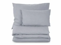 Kissenüberzug ORLANDO, blaugrau, 40 x 60 cm, 60 % Leinen/40 % Baumwolle, Seersucker, GOTS