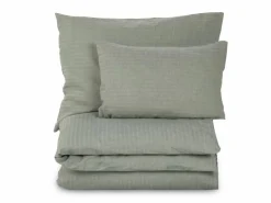 Kissenüberzug ORLANDO, lorbeer, 40 x 60 cm, 60 % Leinen/40 % Baumwolle, Seersucker, GOTS