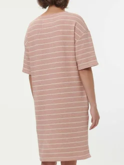 Kleid aus Bio-Baumwolle, 85 camelie/offwhite, S, GOTS