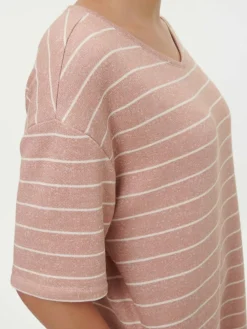 Kleid aus Bio-Baumwolle, 85 camelie/offwhite, S, GOTS