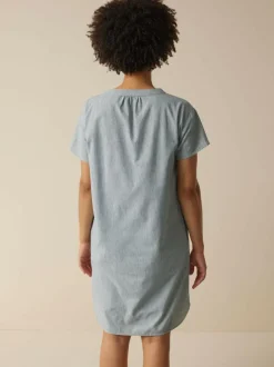 Kleid aus Bio-Baumwolle, 74 streif blau-weiss, 40, GOTS