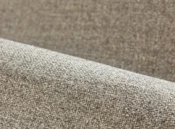 Kleiderschrank Kurami mit Drehtüren 2-türig, Ladenkonsole, Wollstoff Tano Natur Hell (80), Buche