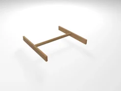 Kleiderschrank Tenso, Kleiderstange inkl. 2 Stk. Halterungen, B=57,5cm, Buche