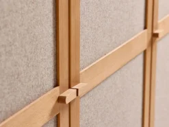 Kleiderschrank Tenso 3-türig, Wollstoff Tano Natur (79), Buche