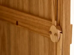 Kleiderschrank Tenso 2-türig, Wollstoff Tano Natur (79), Buche