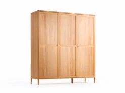 Kleiderschrank Tenso, 3-türig, Holz, Buche