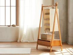 Kleiderständer Jukai Pur, mit Box und Lade, Buche