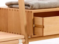 Kleiderständer Jukai Pur, mit Anbauelement, Box und Lade, Buche