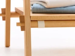 Kleiderständer Jukai Pur, mit Ablageboard und Hängefächer, Buche