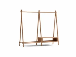 Kleiderständer Jukai Pur, mit Anbauelement und Box, Buche