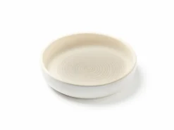 Kresseteller aus weißem Terracotta, H 4 cm, ø 17 cm