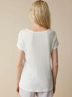 Kurzarmshirt aus Bio Baumwolle, 11 weiss, XL, GOTS