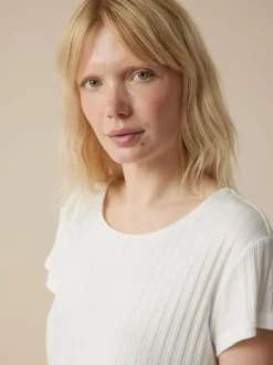 Kurzarmshirt aus Bio Baumwolle, 11 weiss, XL, GOTS