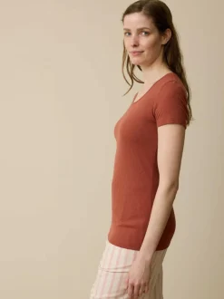 Kurzarmshirt aus Bio Wolle, 86 cranberry, XL