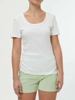 Kurzarmshirt aus Bio-Baumwolle, 11 weiss, S, GOTS