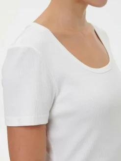 Kurzarmshirt aus Bio-Baumwolle, 11 weiss, S, GOTS