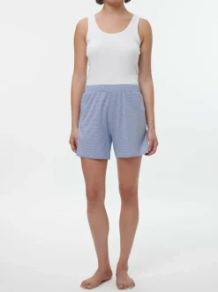 Kurze Schlafhose aus Bio-Baumwolle, 89 meerblau-weiss ringel, XS, GOTS