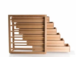 Ladenschrank Quint inkl. 6 Laden, B 34 x T 70 x H 72 cm, Tiefe 70 cm, Buche