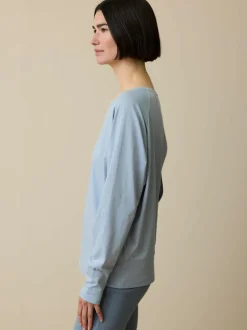 Langarmshirt aus Bio Baumwolle, 28 kornblume, S, GOTS