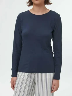 Langarmshirt aus Bio Baumwolle, 38 navy, 38, GOTS