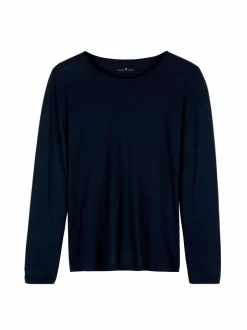 Langarmshirt aus Bio Baumwolle, 38 navy, 38, GOTS
