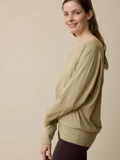 Langarmshirt aus Bio Baumwolle, 46 light khaki, S, GOTS