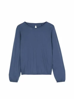 Langarmshirt aus Bio Baumwolle, 33 vintage Indigo, S, GOTS