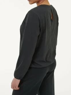 Langarmshirt aus Bio Baumwolle, 01 schwarz, S, GOTS