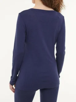 Langarmshirt aus Bio Wolle, 39 royalblau, S, GOTS