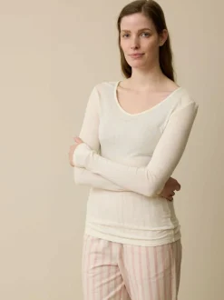 Langarmshirt aus Bio Wolle, 13 natur, L, GOTS