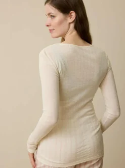 Langarmshirt aus Bio Wolle, 13 natur, L, GOTS