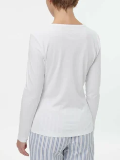 Langarmshirt aus Bio-Baumwolle, 11 weiss, 38, GOTS